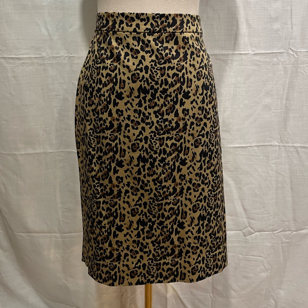 NWT J.crew leopard print pencil skirt